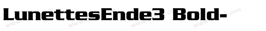 LunettesEnde3 Bold字体转换